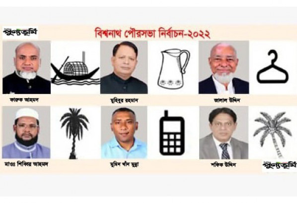 বিশ্বনাথ পৌরসভার ১ম নির্বাচনে ৬ মেয়রসহ ৭৭ প্রার্থীর মধ্যে প্রতীক বরাদ্দ