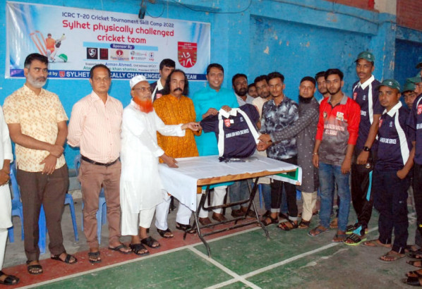 সিলেট ফিজিক্যালি চ্যালেঞ্জড ক্রিকেট টিমের ১ দিনের স্কিল ক্যাম্প ও জার্সি উন্মোচন