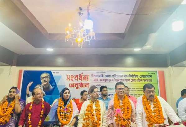 জেলা পরিষদ চেয়ারম্যান ও সদস্যদের সৈয়দপুর উপজেলা পরিষদের সংবর্ধনা