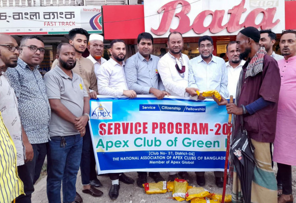 সিলেট কৃষকদের মাঝে এপেক্স ক্লাব অব গ্রীণ হিলস’র বীজ বিতরণ