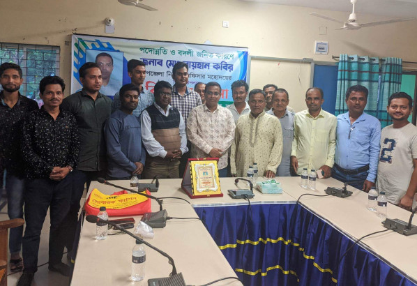 তাহিরপুরে ইউওএনকে প্রেসক্লাবের বিদায়ী সংবর্ধনা