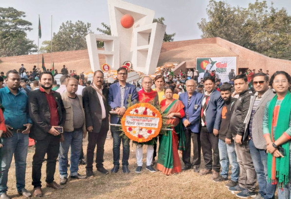 মহান বিজয় দিবসে সিলেট জেলা প্রেসক্লাবের শ্রদ্ধাঞ্জলি নিবেদন